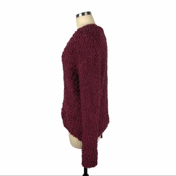 RXB Wine Cozy Popcorn Button Down Cardigan S NWT - Picture 2 of 6